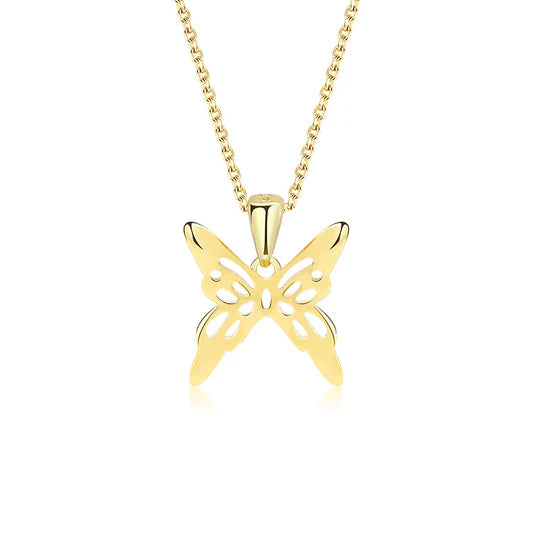 Sterling Silver Butterfly Pendant Necklace