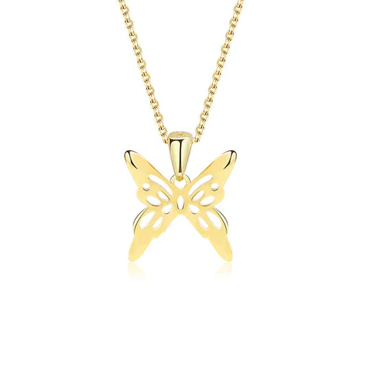 Sterling Silver Butterfly Pendant Necklace