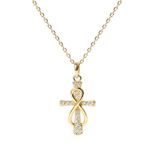 Endless Circle Cross Pendant Necklace